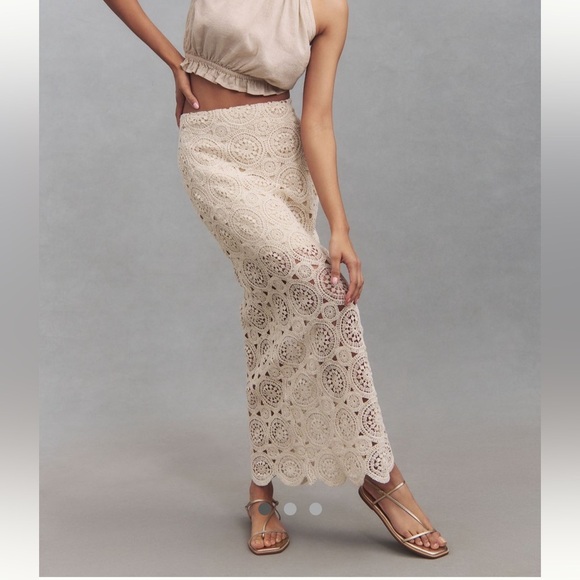 Sunday in Brooklyn Dresses & Skirts - NWT Anthropologie Sunday in Brooklyn Crochet Column Midi Skirt, Large